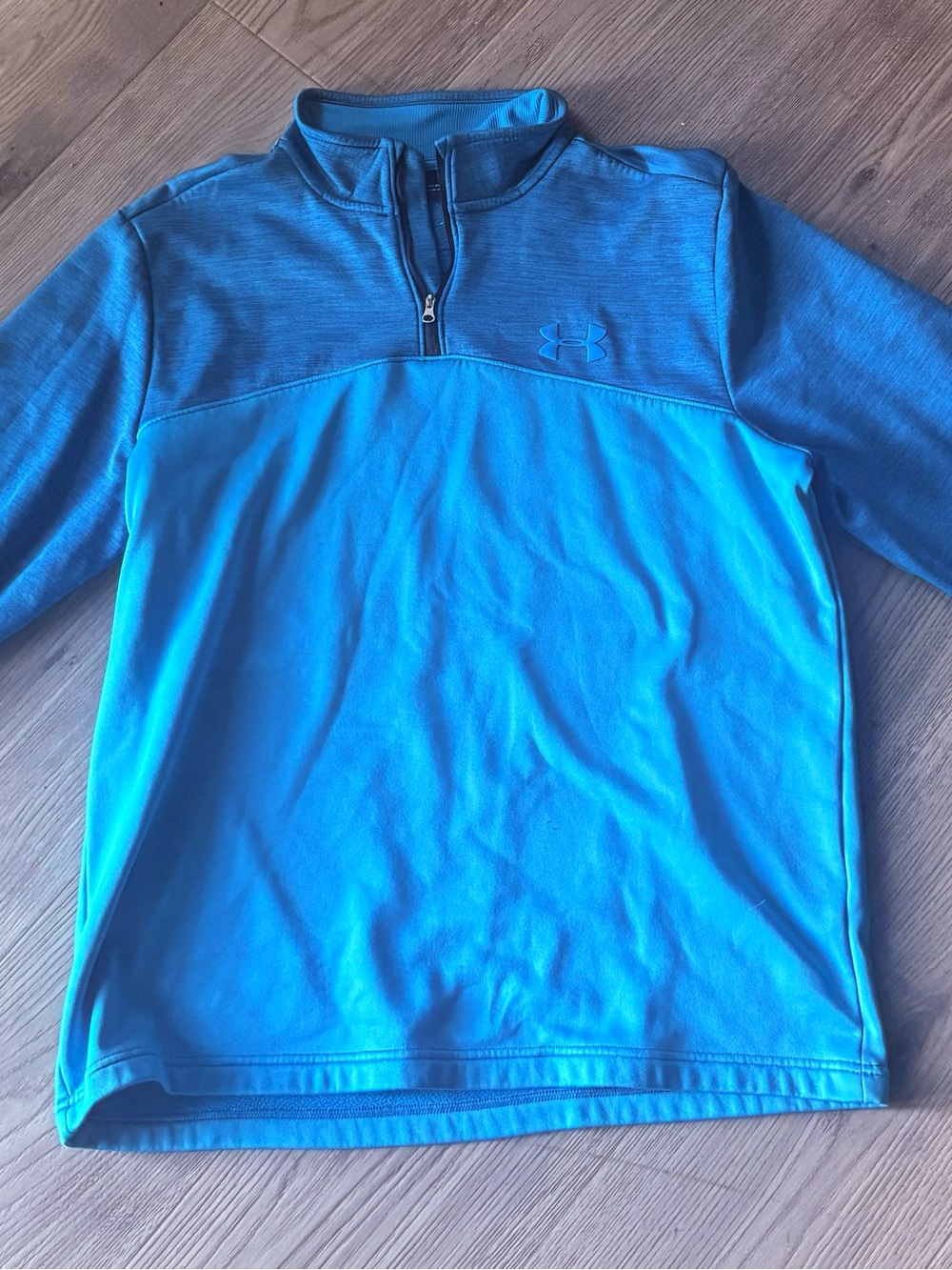 Under Armour Men’s Quarter-Zip Pullover in Bright Teal Blue